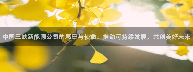 新宝gg客服电话：中国三峡新能源公司的愿