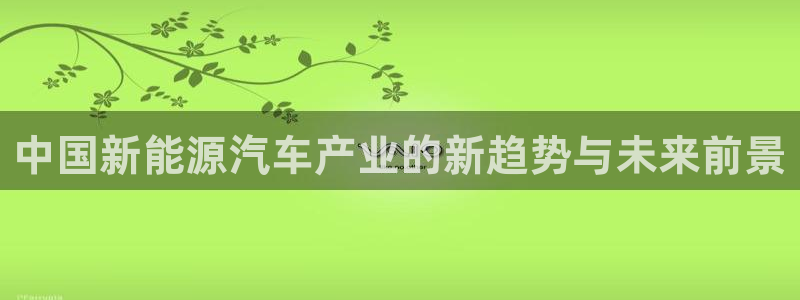 新宝gg返点:中国新能源汽车产业的新趋势与未来前景