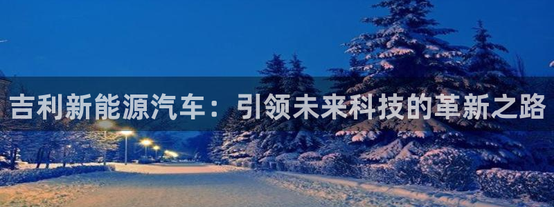 新宝gg直属上级：吉利新能源汽车：引领未